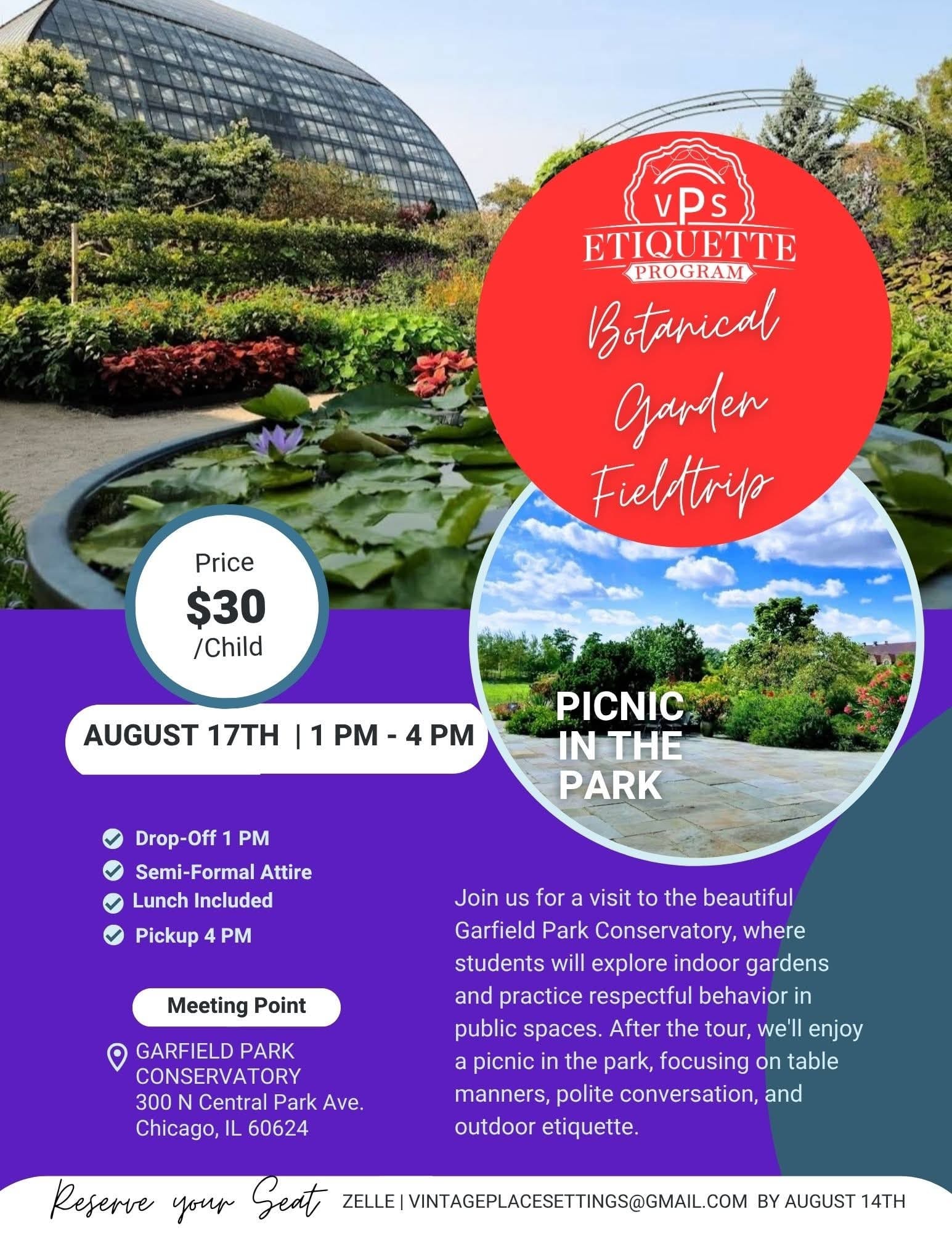 Botanical Garden Field Trip
